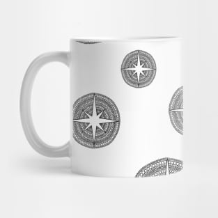 Twinkle Stars Black and White Pattern Mug